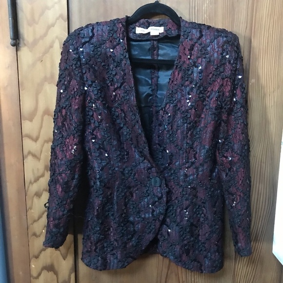 SET - Vintage Cathy Hardwick Sequin Blazer & Tank